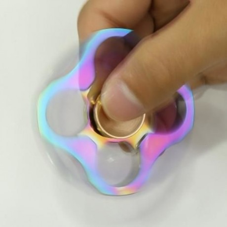 COLORFUL HOLLOW OUT FIDGET METAL FINGER SPINNER (COLORFUL)