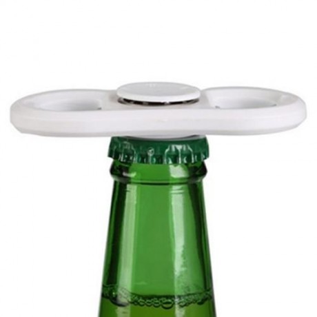 FIDDLE TOY FIDGET SPINNER WITH BOTTLE OPENER (WHITE)
