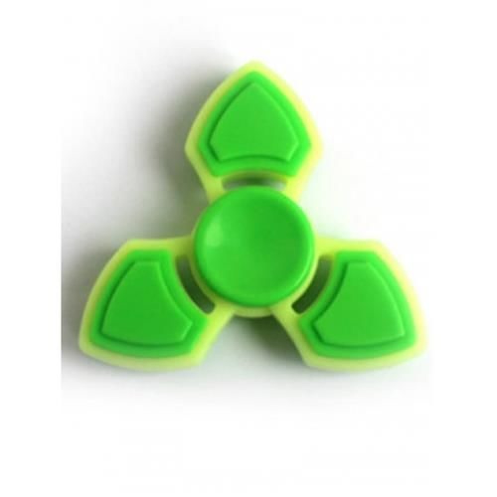 THREE LEAF FINGER GYRO STRESS RELIEF TOY FIDGET SPINNER (GREEN)