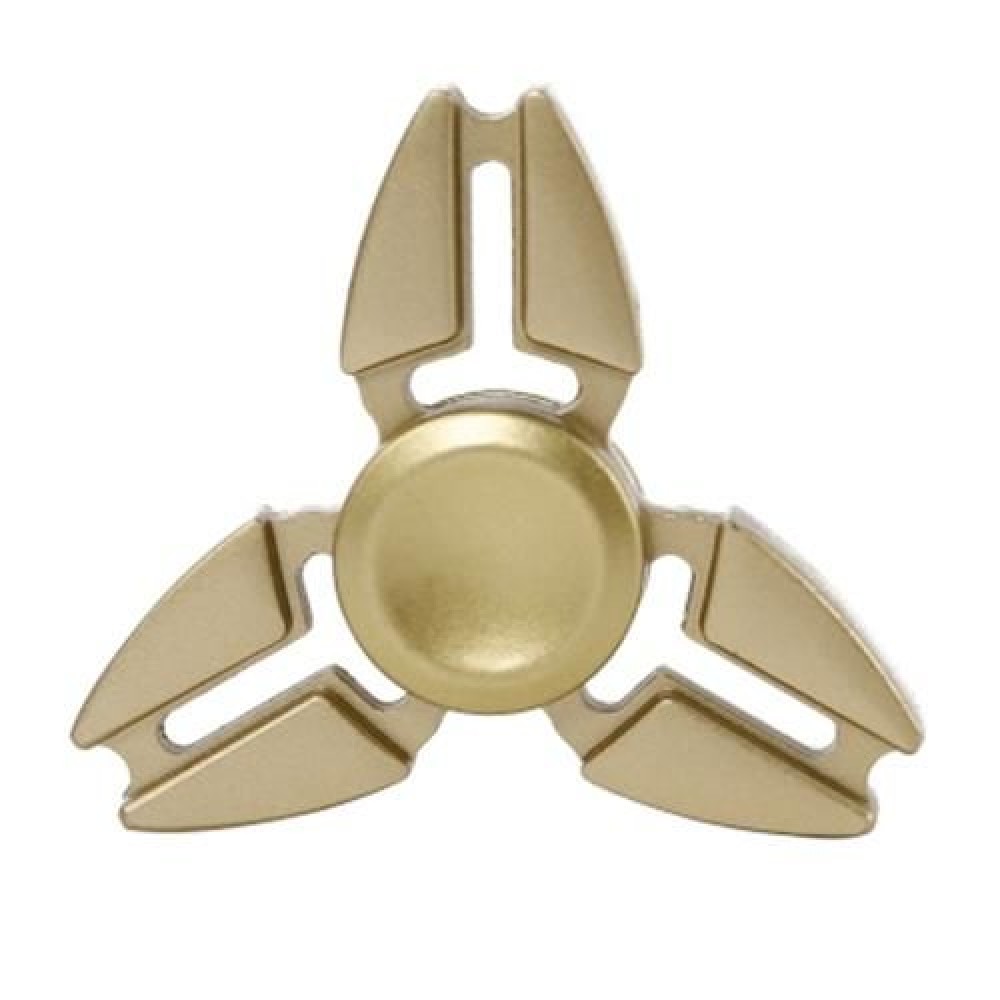 TRILATERAL ZINC ALLOY HAND SPINNING FINGER TOY (GOLDEN)