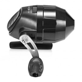 OUTLIFE FISH CLOSED WHEEL SPINCAST REEL WITH FISHING LINE (BLACK)