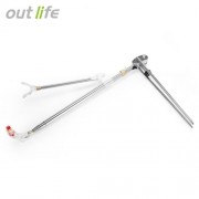 OUTLIFE MULTIFUNCTIONAL FISHING ROD HOLDER STAND (SILVER)