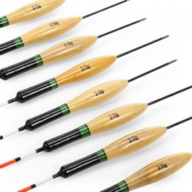 OUTLIFE 10PCS 2G PAULOWNIA WOOD FISHING FLOATS (CAMEL)