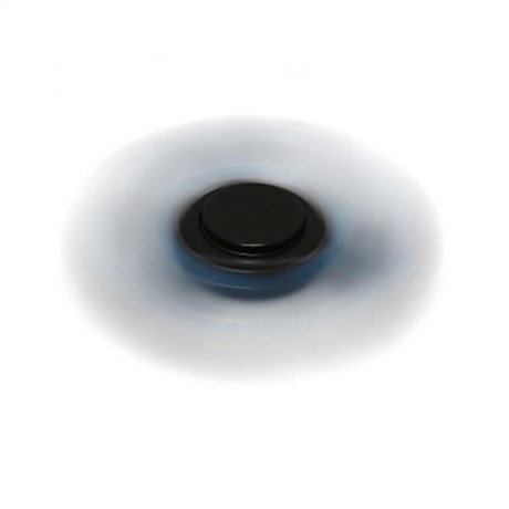 TRILATERAL PATTERN ABS HAND SPINNER STEEL BEARINGS FINGER TOY (BLACK AND BLUE)