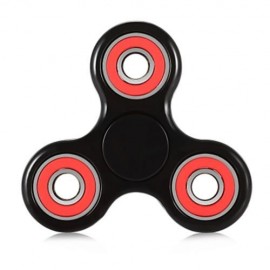 TRILATERAL PATTERN ABS HAND SPINNER STEEL BEARINGS FINGER TOY (BLACK AND RED)