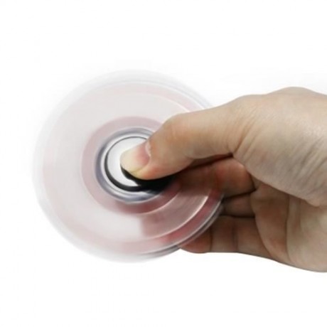 TRILATERAL PATTERN ABS HAND SPINNER STEEL BEARINGS FINGER TOY (BLACK AND RED)