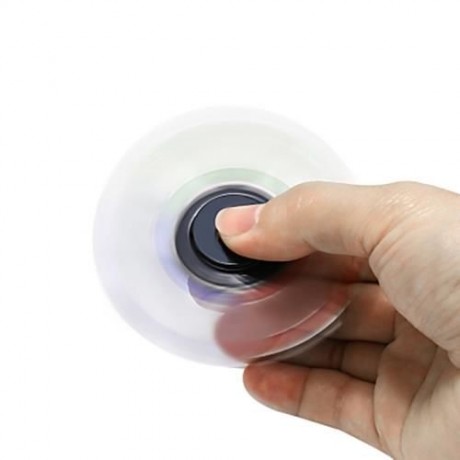 COLORFUL TRILATERAL PATTERN ABS HAND SPINNER STEEL BEARINGS (BLACK)