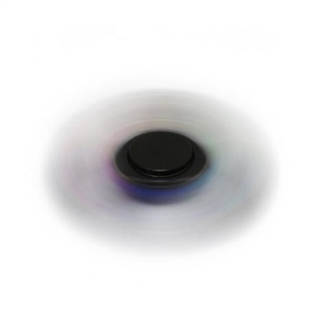 COLORFUL TRILATERAL PATTERN ABS HAND SPINNER STEEL BEARINGS (BLACK)