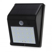 WATERPROOF SOLAR HUMAN BODY INDUCTION OUTDOOR WALL LAMP (BLACK)