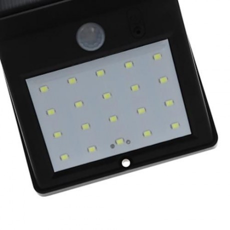 WATERPROOF SOLAR HUMAN BODY INDUCTION OUTDOOR WALL LAMP (BLACK)
