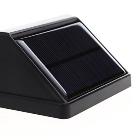 WATERPROOF SOLAR HUMAN BODY INDUCTION OUTDOOR WALL LAMP (BLACK)