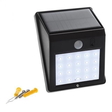 WATERPROOF SOLAR HUMAN BODY INDUCTION OUTDOOR WALL LAMP (BLACK)