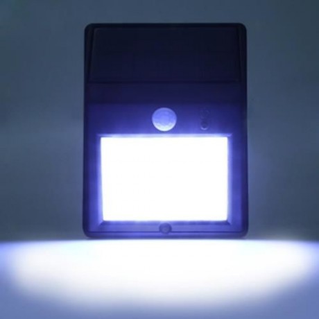 WATERPROOF SOLAR HUMAN BODY INDUCTION OUTDOOR WALL LAMP (BLACK)