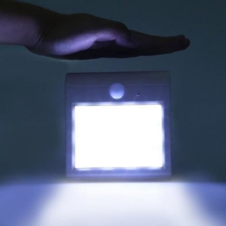 SOLAR ENERGY WATERPROOF HUMAN BODY INDUCTION WALL LAMP (WHITE)