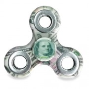 MONEY PRINT FINGER GYRO THREE HOLES FIDGET SPINNER (TURQUOISE)