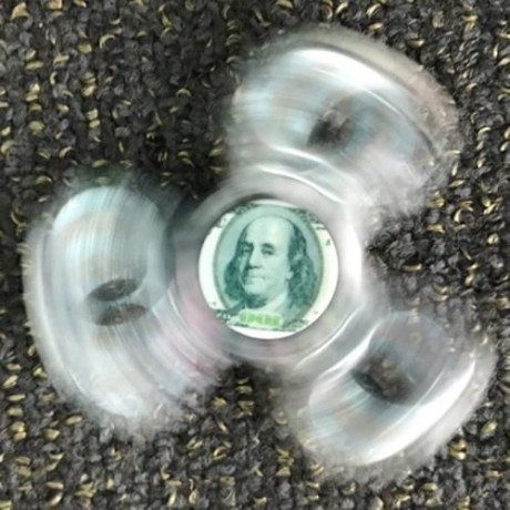 MONEY PRINT FINGER GYRO THREE HOLES FIDGET SPINNER (TURQUOISE)