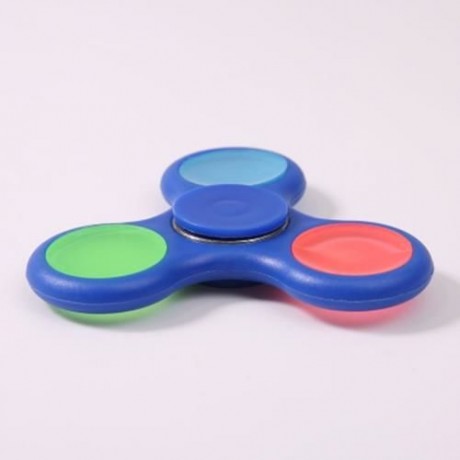GLOW IN THE DARK TRI FIDGET TOY HAND SPINNER (BLUE)