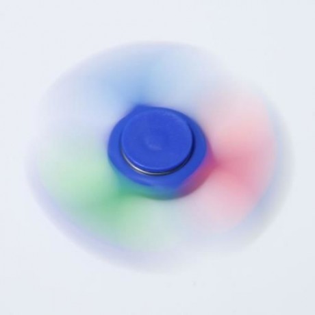 GLOW IN THE DARK TRI FIDGET TOY HAND SPINNER (BLUE)