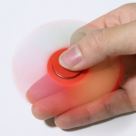 GLOW IN THE DARK TRI FIDGET TOY HAND SPINNER (RED)