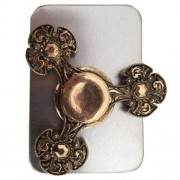 METAL FINGER GYRO FLOWER FIDGET SPINNER EDC TOY (BRONZE-COLORED)