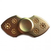 FLOWER FINGER GYRO NOVELTY STRESS RELIEF TOY METAL FIDGET SPINNER (GOLDEN)