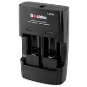 SOSHINE S5 FE LED INDICATOR LIGHT 2-SLOT LIFEPO4 RCR123 RCR2 3.2V BATTERY CHARGER - 100 - 