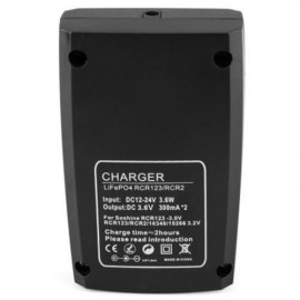 SOSHINE S5 FE LED INDICATOR LIGHT 2-SLOT LIFEPO4 RCR123 RCR2 3.2V BATTERY CHARGER - 100 - 