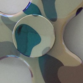 COLOURED OIL PAINTING HAND SPINNER EDC TOY FINGER GYRO (JUNGLE CAMOUFLAGE)
