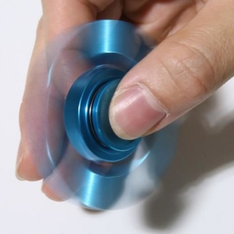 STRESS RELIEF TOY RUDDER FIDGET METAL SPINNER (BLUE)