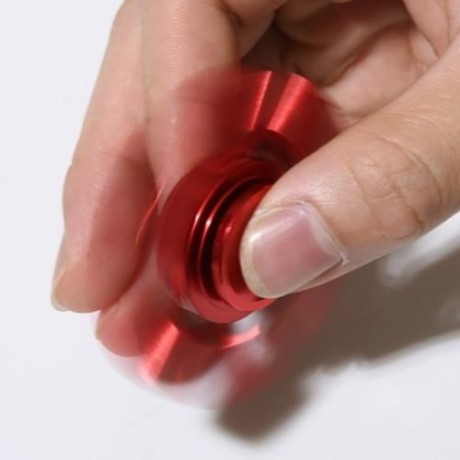 STRESS RELIEF TOY RUDDER FIDGET METAL SPINNER (RED)