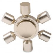 STRESS RELIEF TOY RUDDER FIDGET METAL SPINNER (SILVER)