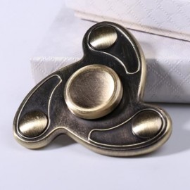 STRESS RELIEF FOCUS TOY FIDGET FINGER SPINNER (BRONZED)