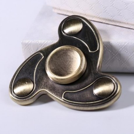 STRESS RELIEF FOCUS TOY FIDGET FINGER SPINNER (BRONZED)