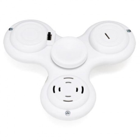 LED FIDGET SPINNER WITH MUSIC STRESS RELIEF TOY (WHITE)