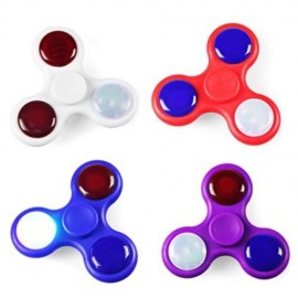 LED FIDGET SPINNER WITH MUSIC STRESS RELIEF TOY (RED)