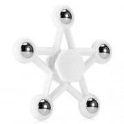 FIVE-POINTED STAR PLASTIC HAND SPINNER FUNNY STRESS RELIEVER RELAXATION GIFT (WHITE)