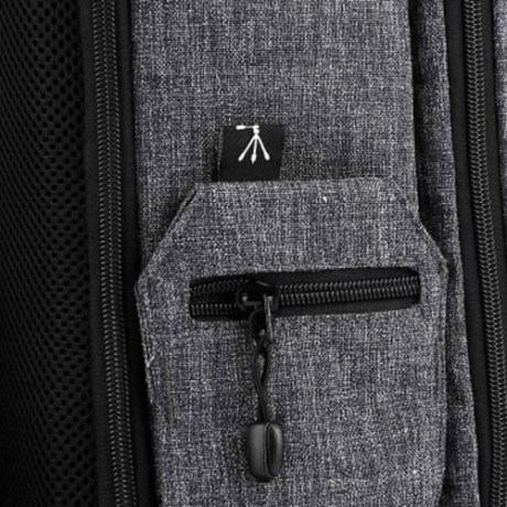 PROWELL DC22095 DSLR CAMERA CANVAS PHOTOGRAPHY BAG BACKPACK (DEEP GRAY)