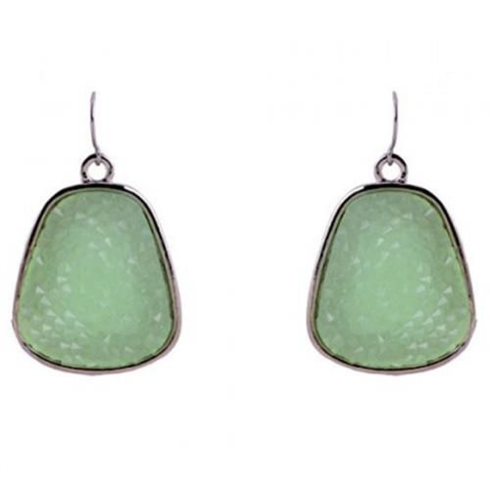 PAIR OF CHIC WOMEN'S CANDY COLOR BEADS PENDANT EARRINGS (GREEN)