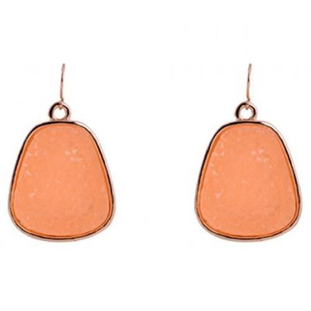 PAIR OF CHIC WOMEN'S CANDY COLOR BEADS PENDANT EARRINGS (ORANGE)