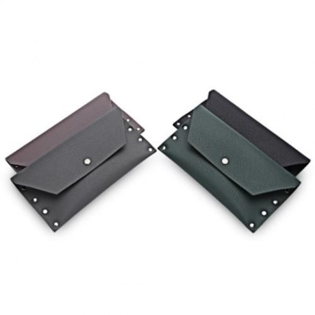 GUAPABIEN SIMPLE RIVET CLUTCH WALLET CARD HOLDER FOR WOMEN (GREEN)