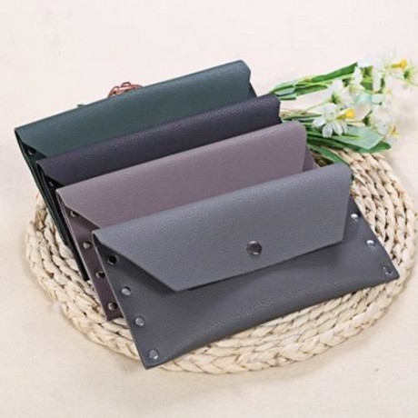 GUAPABIEN SIMPLE RIVET CLUTCH WALLET CARD HOLDER FOR WOMEN (GREEN)