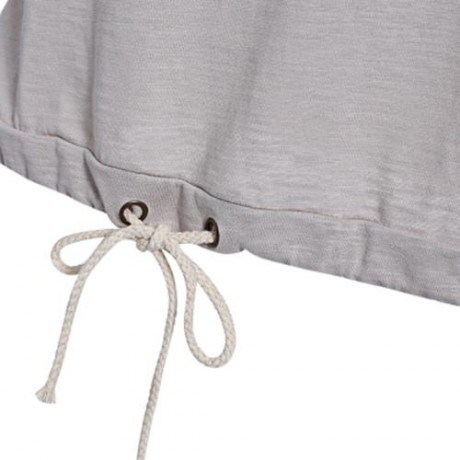 CUT OFF PULLOVER HALF SLEEVE SOLID COLOR MALE HOODIES (KHAKI)