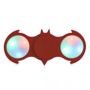 FIDDLE TOY COLORFUL FLASHING LED LIGHTS BAT FIDGET SPINNER (RED)