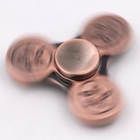 FIDDLE TOY FLOWER PATTERN FIDGET METAL SPINNER (COPPER COLOR)