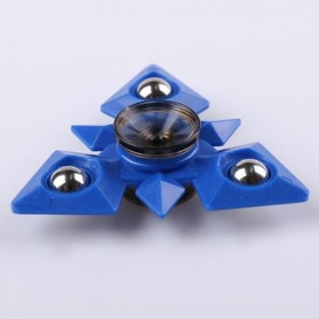 METAL BALLS TRIANGLE FINGER GYRO HAND SPINNER (BLUE)