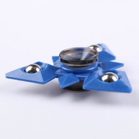 METAL BALLS TRIANGLE FINGER GYRO HAND SPINNER (BLUE)