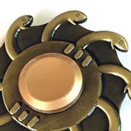 SNAKE WHEEL STRESS RELIEF TOY FINGER GYRO ALLOY FIDGET SPINNER (BLACK)