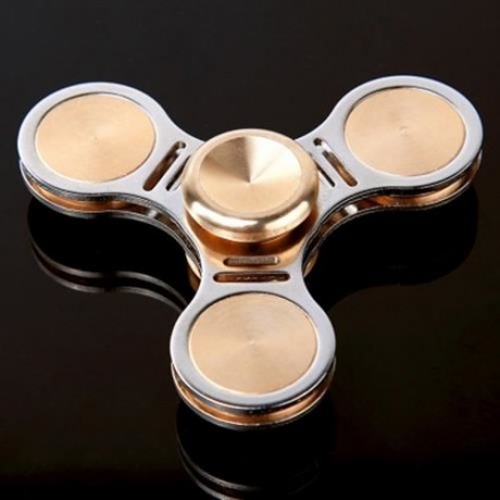 ROTATING EDC FINGER GYRO TRI FIDGET SPINNER (GOLDEN)