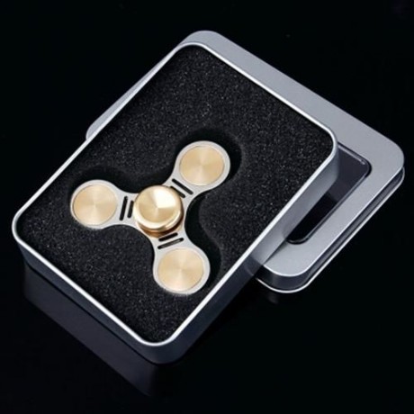 ROTATING EDC FINGER GYRO TRI FIDGET SPINNER (GOLDEN)