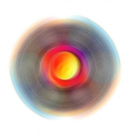 PLASTIC OMBRE STRIPE HAND FIDGET SPINNER (MULTICOLOR)
